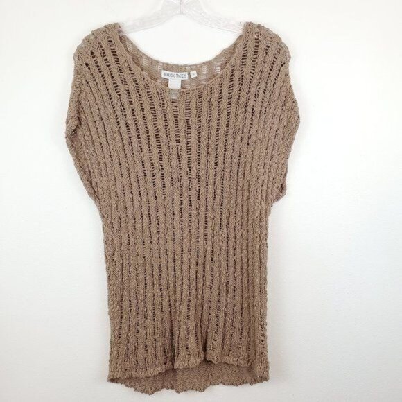 Nomadic Traders open knit crop sleeved top - Picture 1 of 8